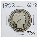 1902  Barber Half Dollar   G