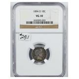 1894-O  Barber Dime   NGC VG-10