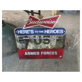 BUDWEISER HEROS METAL SIGN