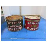 BEN-HUR & WING COFFEE TINS