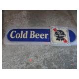 PLASTIC PABST BLUE RIBBON BEER SIGN