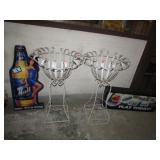 PAIR-- METAL PLANT STANDS
