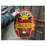 VINTAGE SMITHFIELD MEATS METAL SIGN