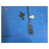 STERLING SILVER NECKLACE & CROSS PENDANT
