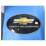 METAL CHEVY SILVERADO SIGN
