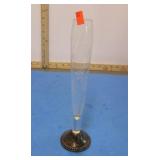 CUT CRYSTAL W/ STERLING BASE VASE