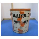 VALLEYDALE LARD TIN -- 8 lb SIZE