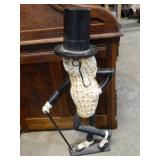 CAST IRON MR. PEANUT FENCE POST SITTER / TOPPER