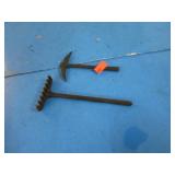 MINI CAST IRON RAKE & PICK