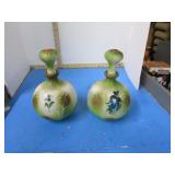 PAINTED GLASS DECANTERS
