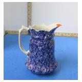 FLOW BLUE PITCHER ENGLAND