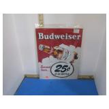 METAL BUDWEISER BEER SIGN