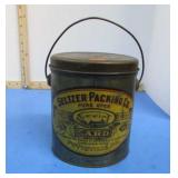 SELTZER PACKING LARD TIN -- 3 lb SIZE