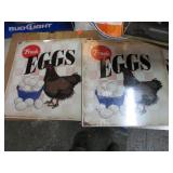 2-- FRESH EGGS SIGNS