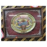 FRAMED JIM BEAM COMMEMORATIVE PLANTTER
