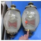 PAIR -- BUDWEISER BEER WALL SCONCE LIGHTS
