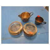 SILVER RIMMED COASTERS & CUPS