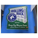 METAL ROLLING ROCK BEER SIGN