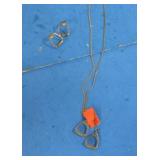 STERLING SILVER STIRRUP NECKLACE & EARRINGS