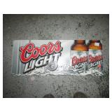 METAL COORS LIGHT BEER SIGN