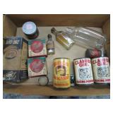 VINTAGE BOTTLES, TIN CANS & BALL JAR LIDS