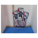 METAL PABST BLUE RIBBON BEER SIGN
