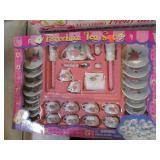 PORCELAIN TOY TEA SET IN BOX