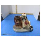 WHISKEY BARREL & DOG COIN BANK