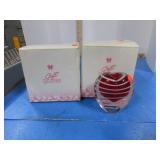 2-- ART GLASS BUD VASES