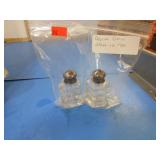 CRYSTAL S&P SHAKERS W/ SILVER TOPS