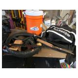 5gal WTER COLLER, BIKE TIRE, COAT, ETC