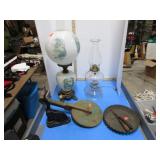 VINTAGE LAMPS, NOTARY STAMP, ETC