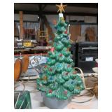 LIIGHTED CERAMIC CHRISTMAS TREE -- 14 TALL