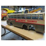 TOY TIN BUS -- MISSING WHEELS