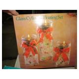 GLASS CYLINDER CANDLES