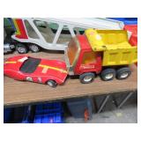 BUDDY L DUMP TRUCK & HASBRO MOTORIZED CAR