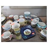 ASSORTED SOUVENIR CHINA DISHES