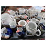 ASSORTED SOUVENIR CHINA PITCHERS