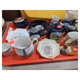ASSORTED SOUVENIR CHINA DISHES
