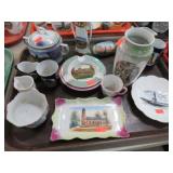 ASSORTED SOUVENIR CHINA DISHES
