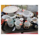 ASSORTED SOUVENIR CHINA DISHES