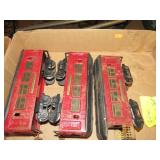 3-- IVES MODEL TRAIN PASSENGER CARS