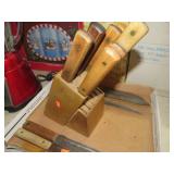 VINTAGE CARBON STEEL KITCHEN KNIVES