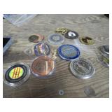 ASSORTED CHALLENGE TOKENS & MEDALLIONS