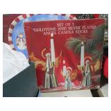 SET OF 3 SILVERPLATE CANDLE STICKS