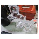 2--LENOX CRYSTAL HORSES