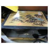 COSTUME JEWELRY & LAQUERED BOX