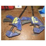 2-- IRWIN QUICK CRIP BAR CLAMPS