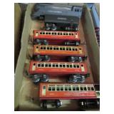LIONEL MODEL TRAIN TIN CARS & ENGINE