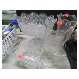 VINTAGE GLASS COMPOTES, ETC